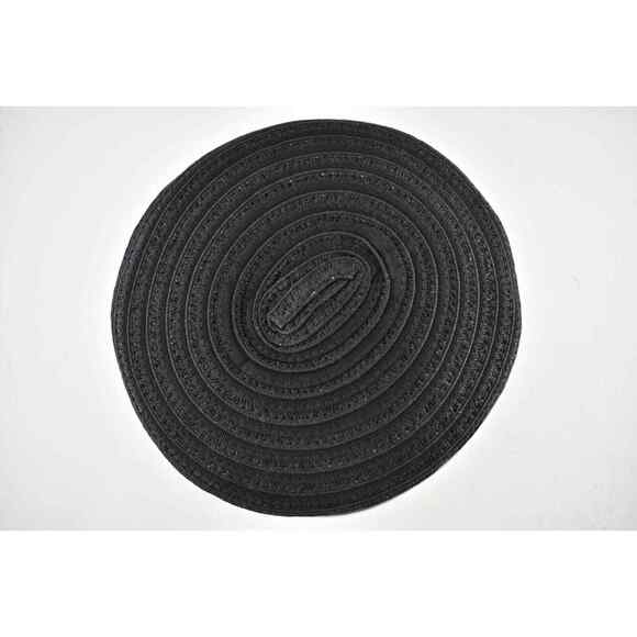 Chanel 22P Black White Raffia CC Crochet Logo Sun Cloche Bucket Hat Small S